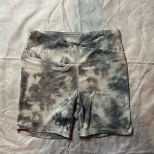 Avia Women's Athletic Shorts in Gray Tie-Dye